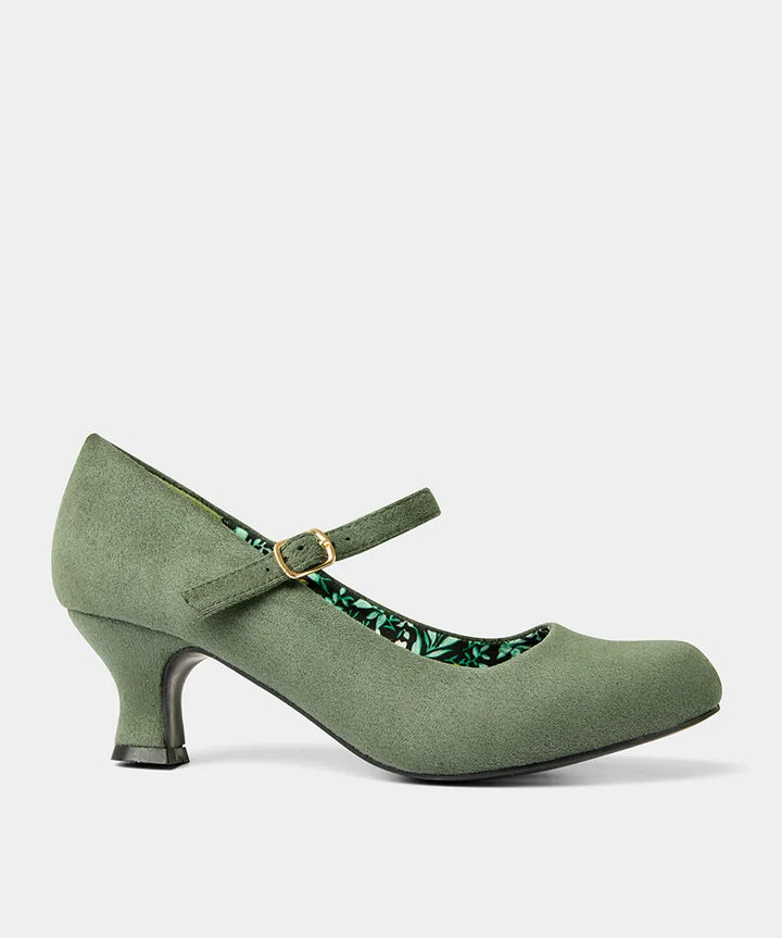 Lady Lou Mary Jane Shoes | Forest Green