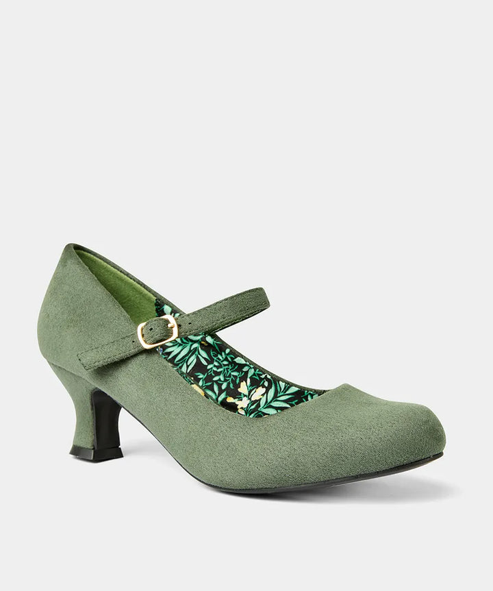 Lady Lou Mary Jane Shoes | Forest Green