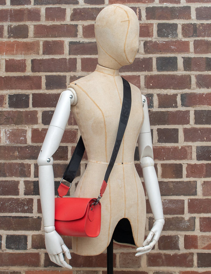 Newham Red Leather Cross Body Satchel Bag | YOSHI