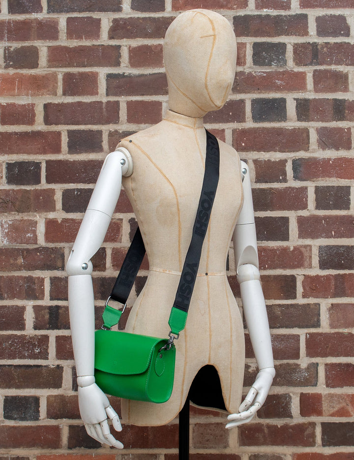 Newham Green Leather Cross Body Satchel Bag | YOSHI