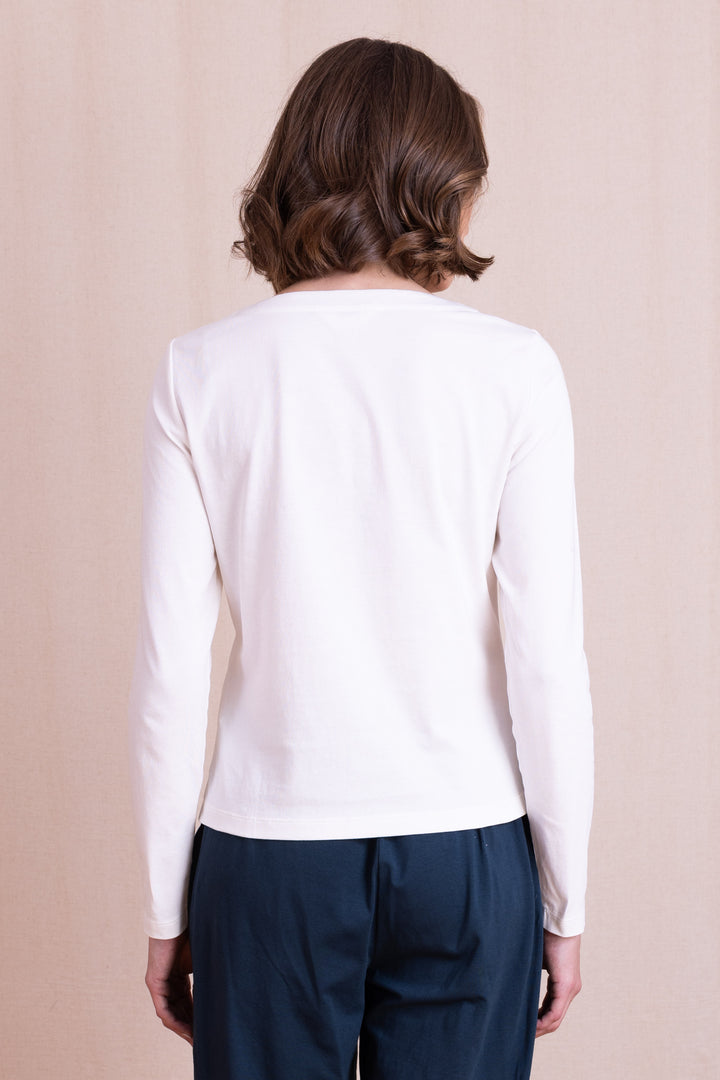 Button Through Jersey Top
