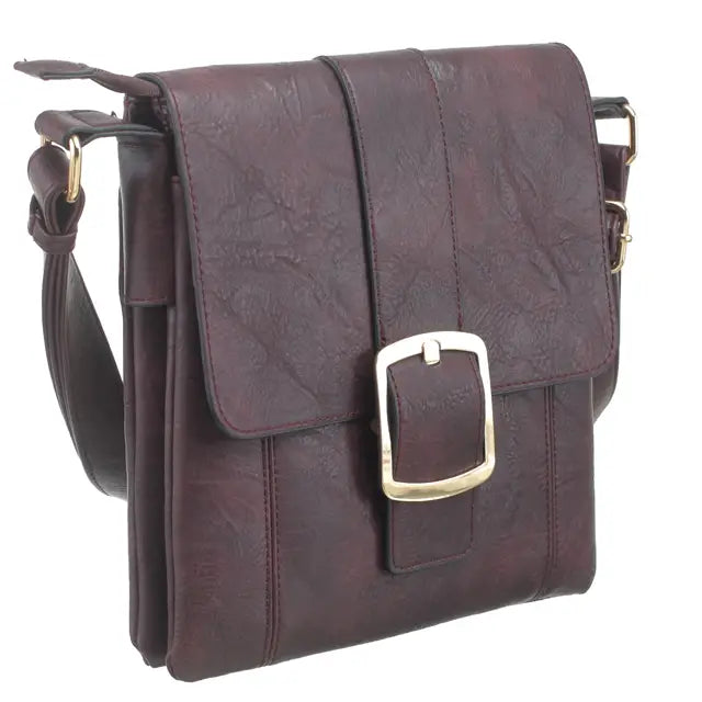 Classic Flap Over Buckle Cross Body Bag | Bessie London