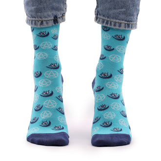 Pentagram and Evil Eye Patterned Bamboo Socks - Hop Hare