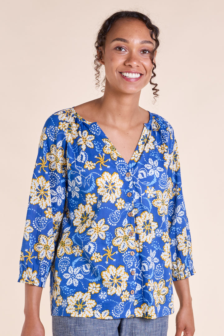 Voile Gathered Detail Women's Shirt | Nomads
