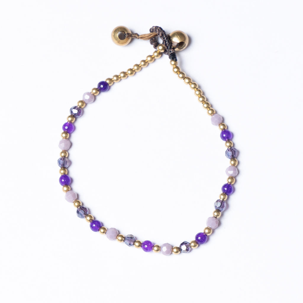 Anxiety Amethyst Crystal Healing Bracelet