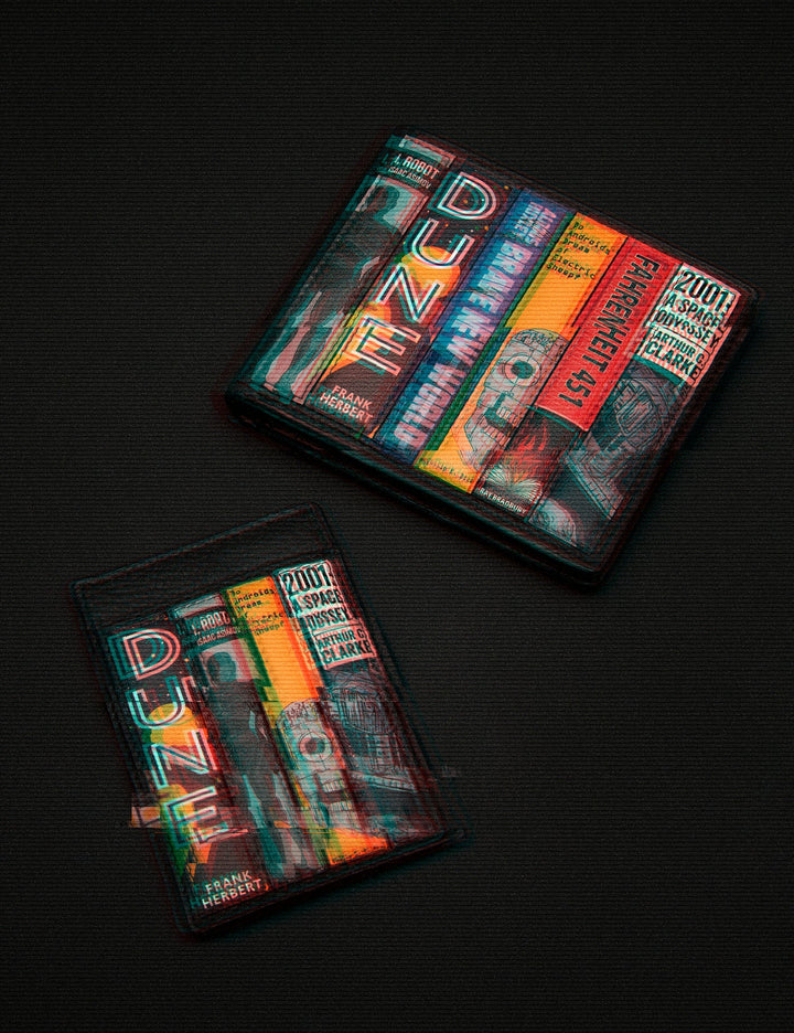 Sci-Fi Bookworm Black Leather Wallet | YOSHI