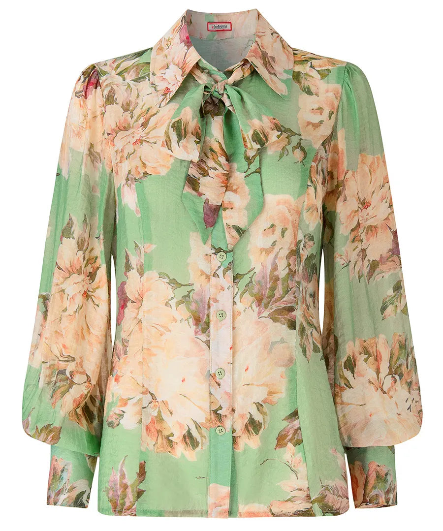 Olivia Printed Blouse With Detachable Tie | Joe Browns