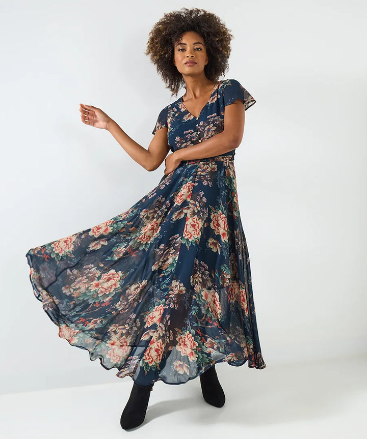 Rowena Floral Georgette Dress