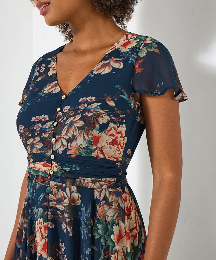 Rowena Floral Georgette Dress