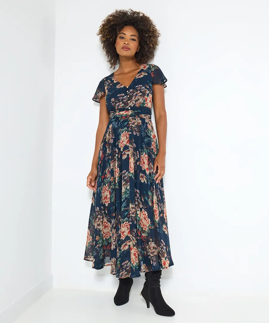 Rowena Floral Georgette Dress