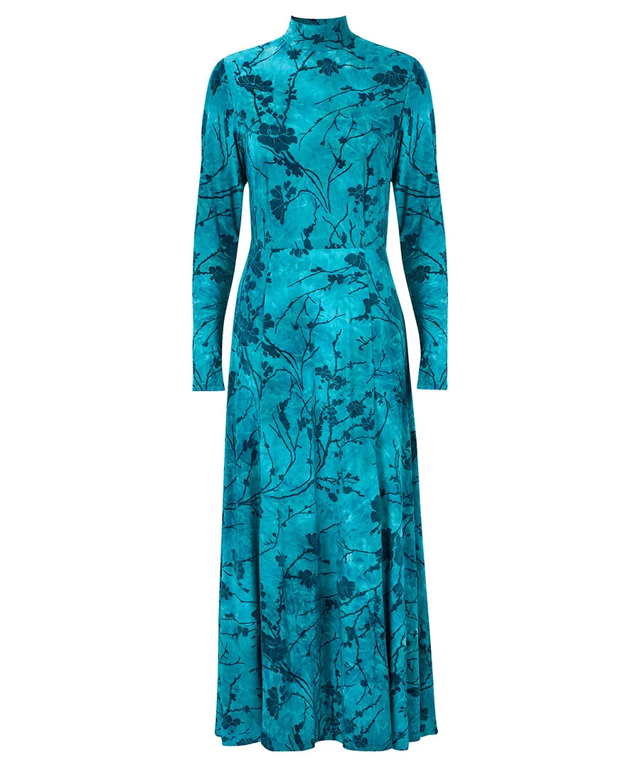 Jessie Flocked Jersey Maxi Dress