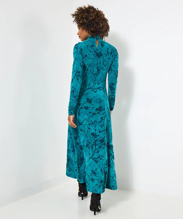 Jessie Flocked Jersey Maxi Dress