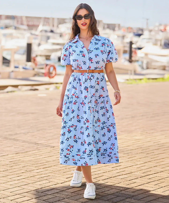 Sasha Stripe Shirt Dress | Joe Browns