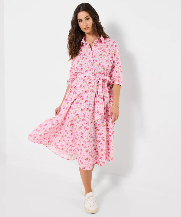 Roses Are Red Cotton Shirt Dress | Joe Browns