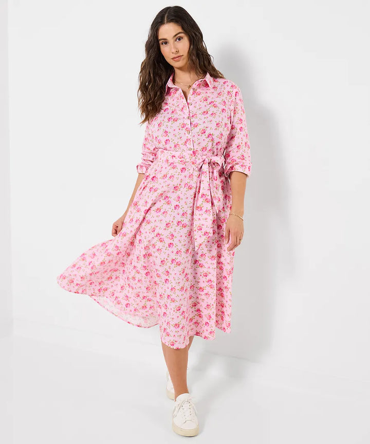 Roses Are Red Cotton Shirt Dress | Joe Browns