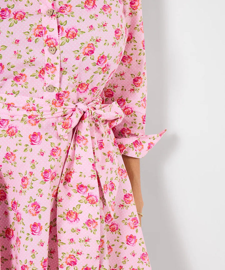 Roses Are Red Cotton Shirt Dress | Joe Browns