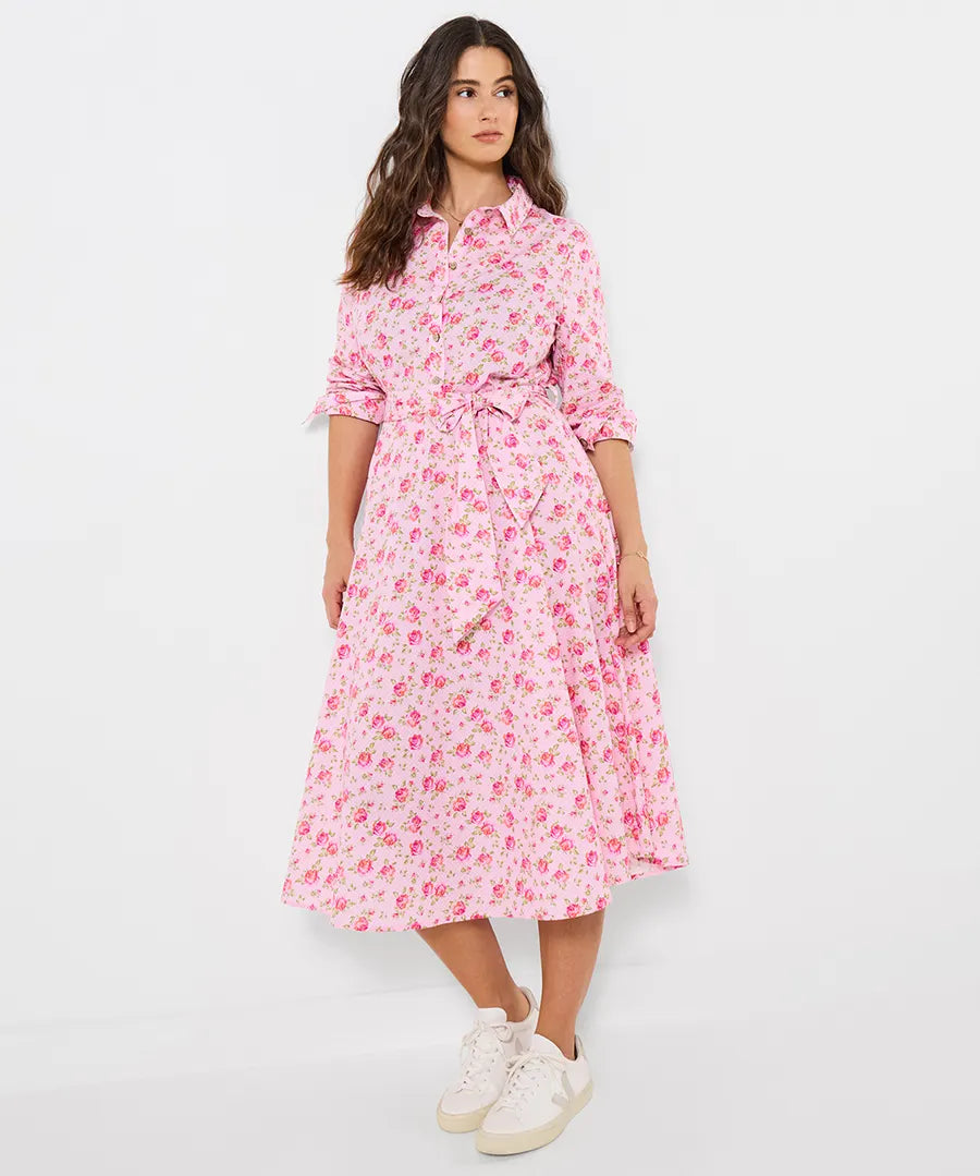Roses Are Red Cotton Shirt Dress | Joe Browns