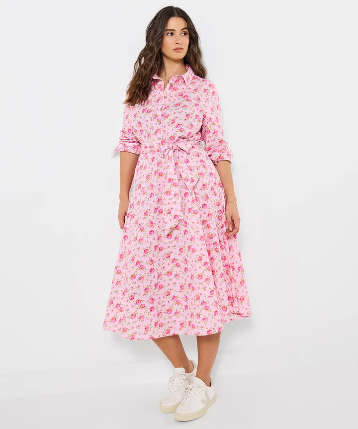 Roses Are Red Cotton Shirt Dress | Joe Browns