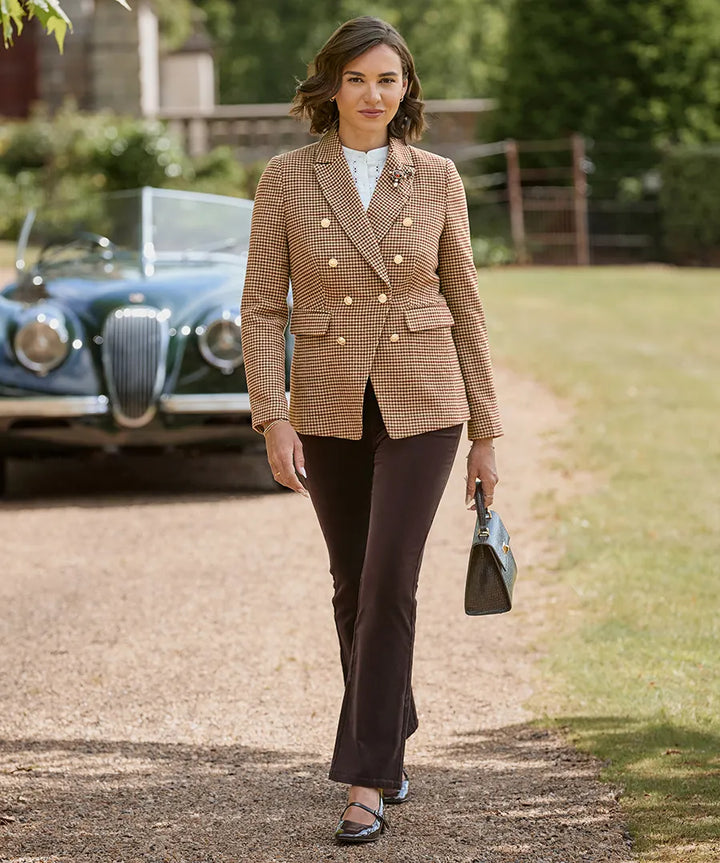 Freya Asymmetric Check Jacket