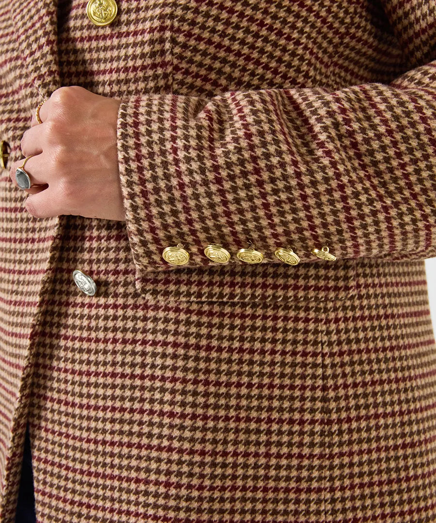 Freya Asymmetric Check Jacket
