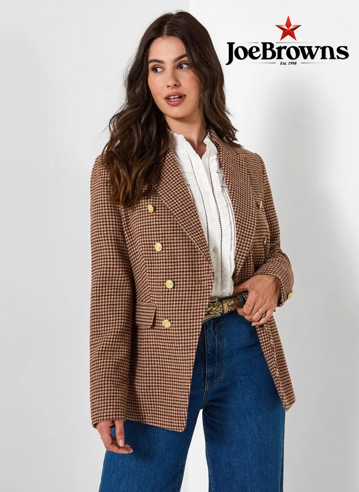 Freya Asymmetric Check Jacket