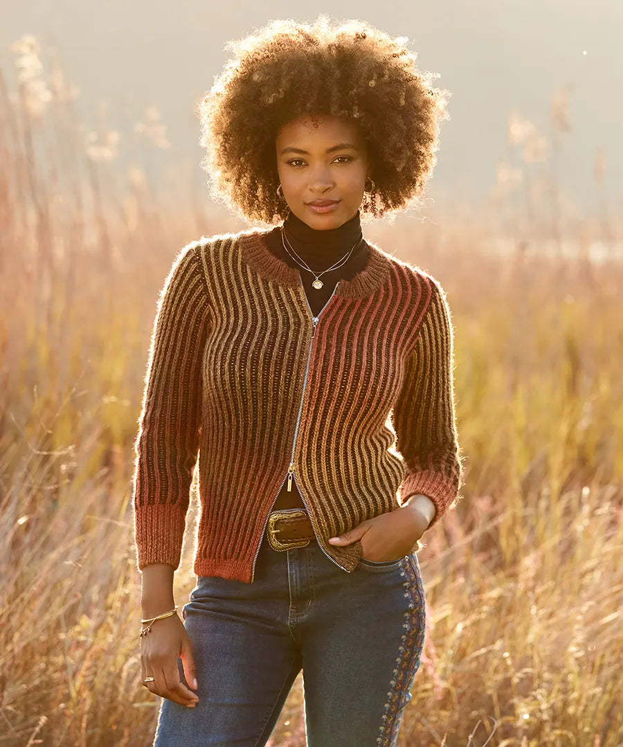 Roxie Ribbed Zip Up Cardigan