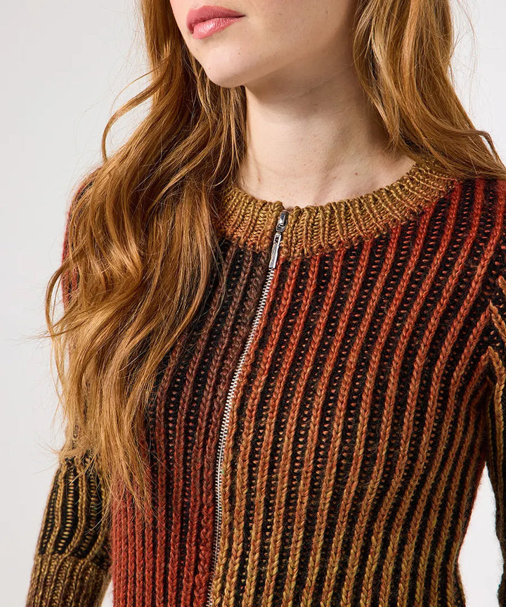 Roxie Ribbed Zip Up Cardigan