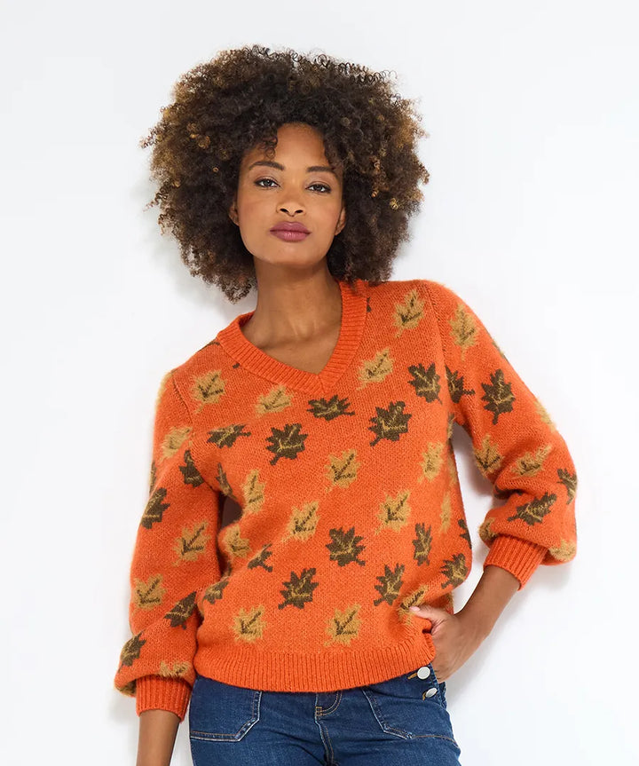 Autumn Days Cosy Leaf Jumper