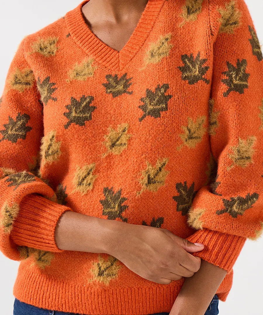 Autumn Days Cosy Leaf Jumper