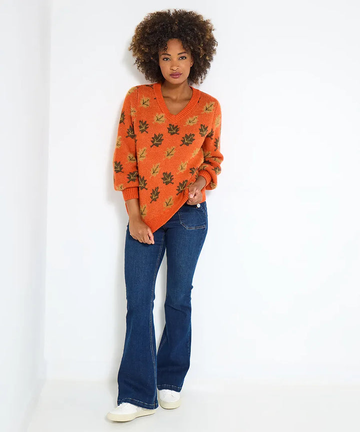 Autumn Days Cosy Leaf Jumper
