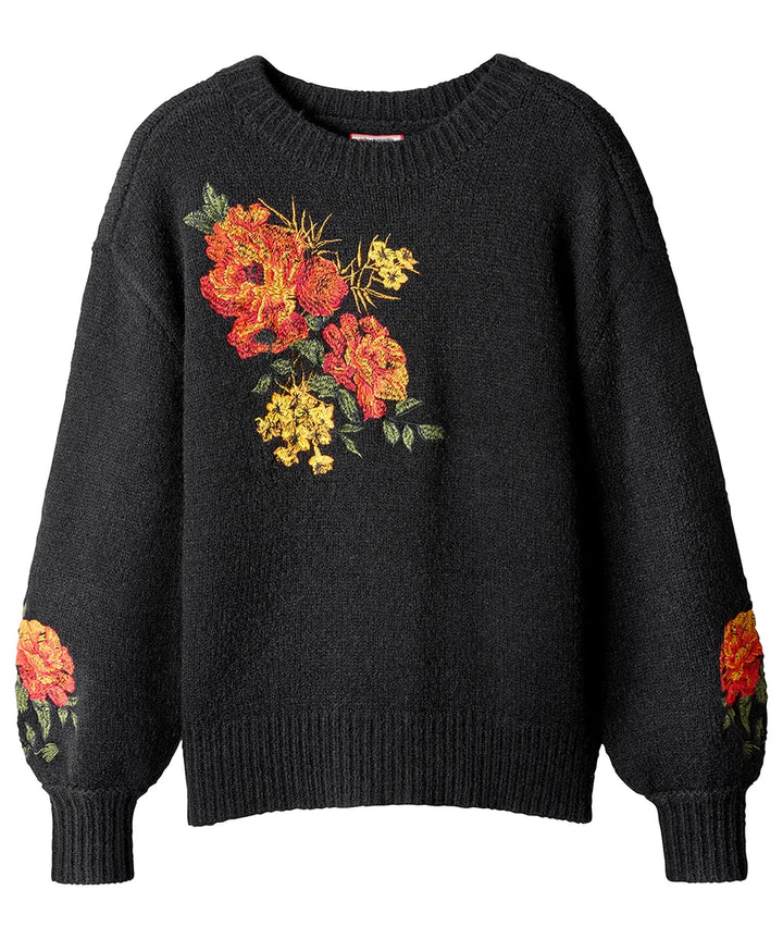 Remarkable Floral Embroidered Jumper