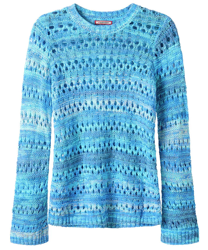 Summer Blues Boho Open Knit Jumper | Joe Browns