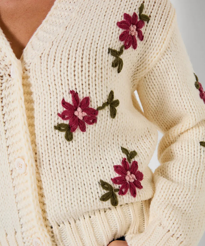 Fabulous Floral Embroidered Cardigan