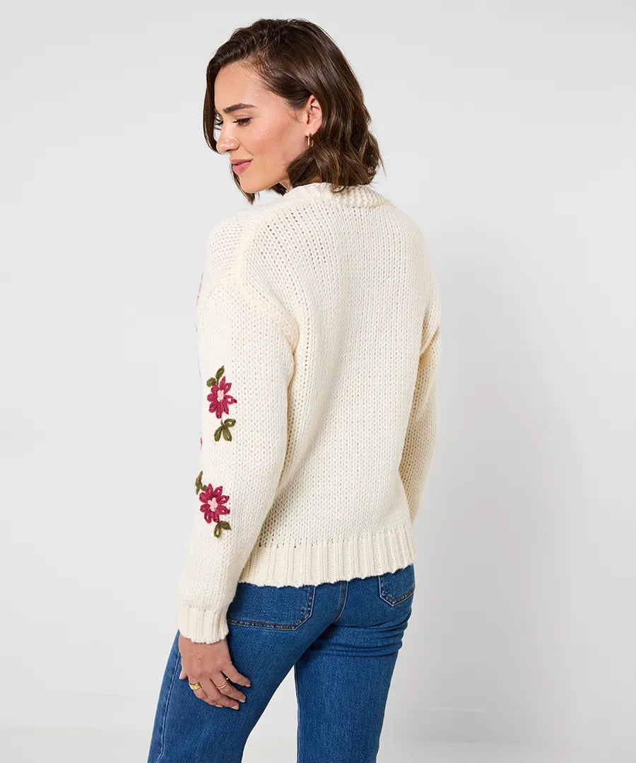Fabulous Floral Embroidered Cardigan