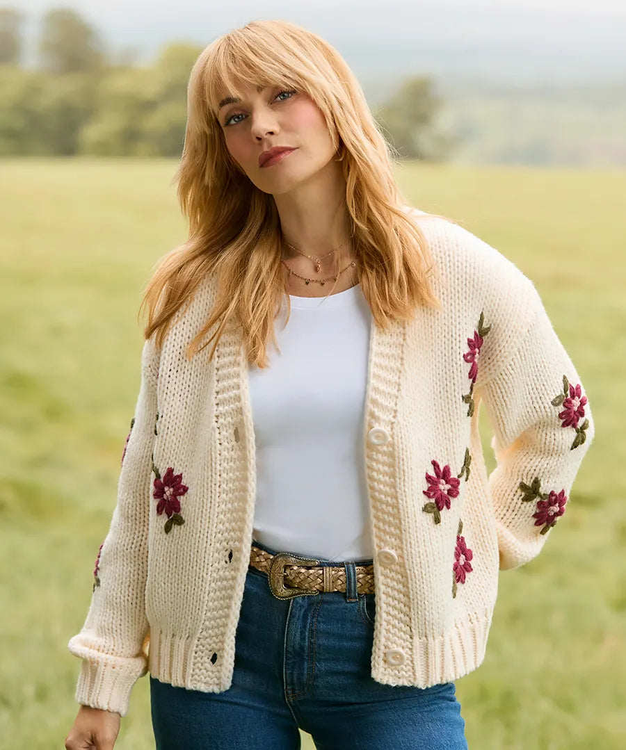 Fabulous Floral Embroidered Cardigan