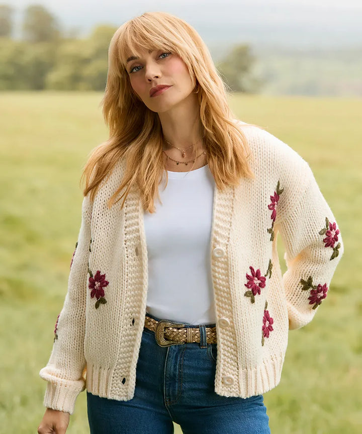 Fabulous Floral Embroidered Cardigan