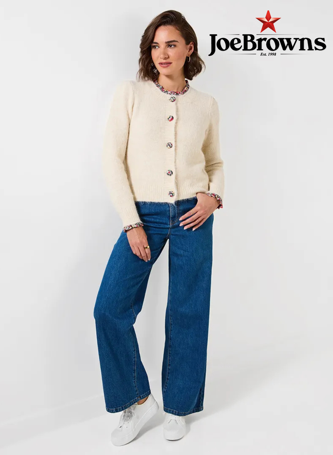 Fancy Floral Trim Cardigan