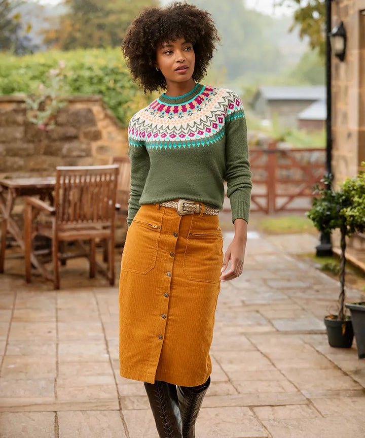 Rosie Cord Midi Skirt