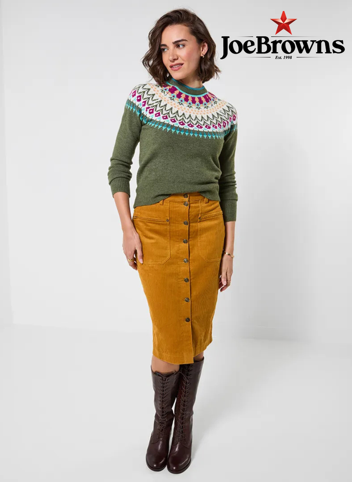 Rosie Cord Midi Skirt