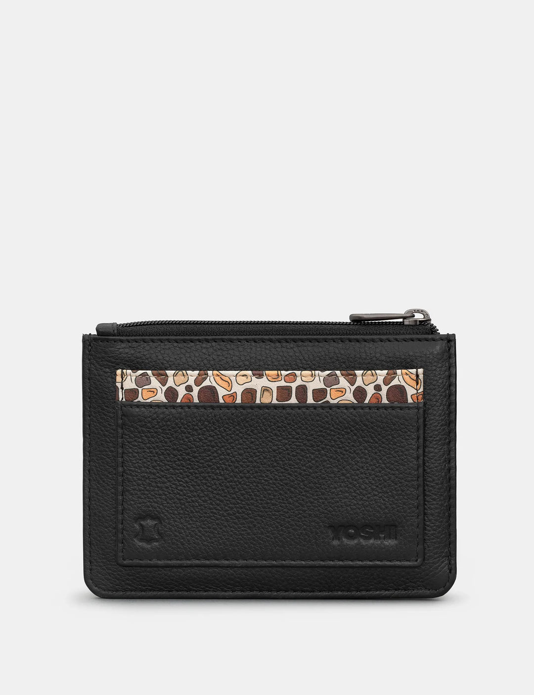 Mother's Pride Black Leather Zip Top Purse