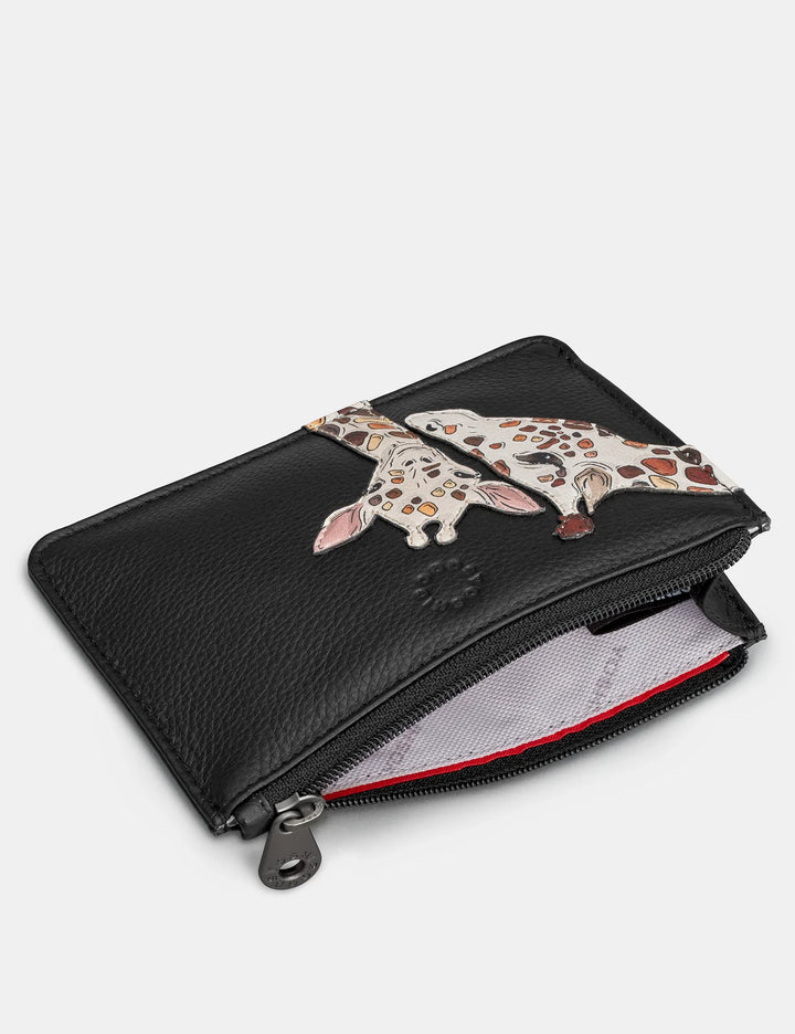 Mother's Pride Black Leather Zip Top Purse