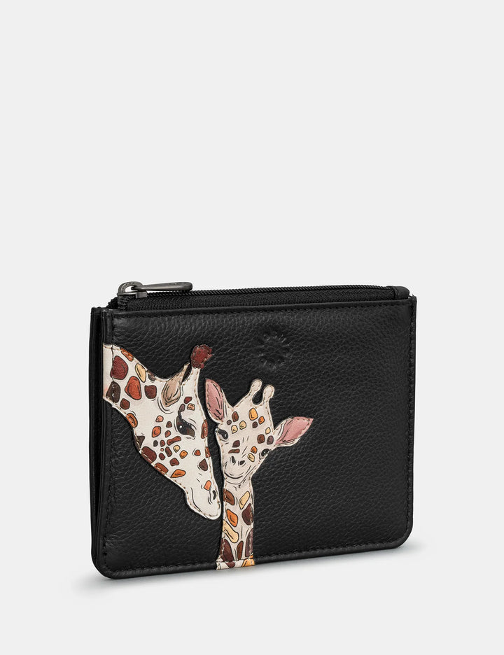 Mother's Pride Black Leather Zip Top Purse