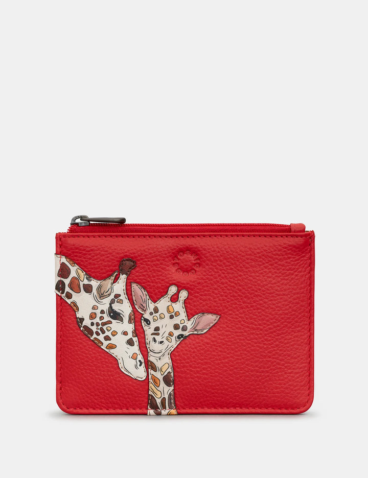 Mother's Pride Red Leather Zip Top Purse