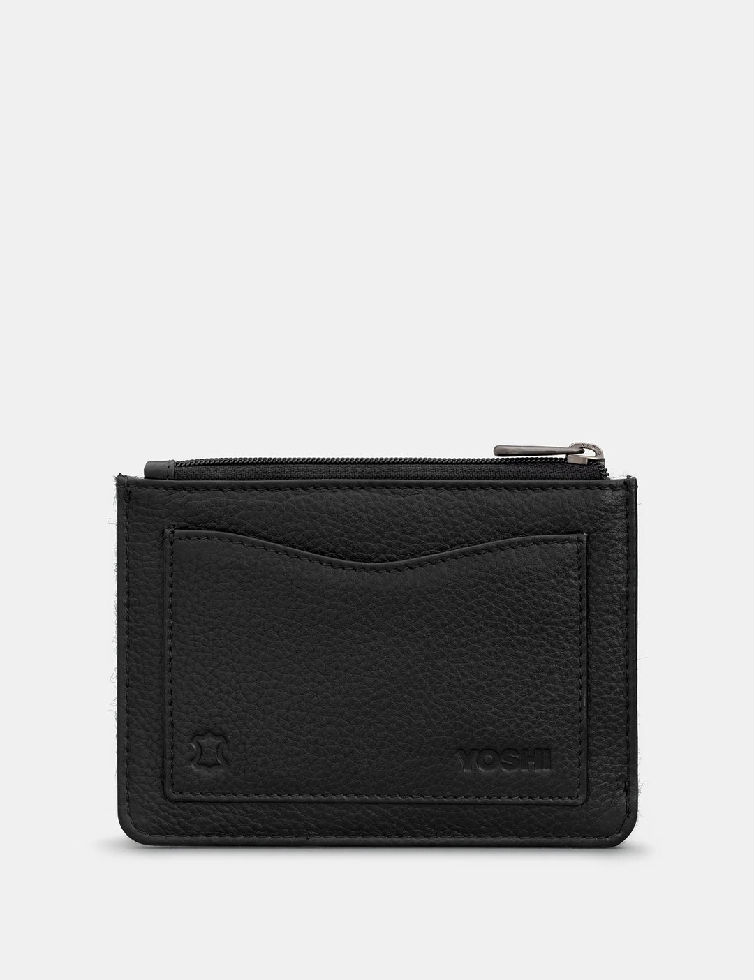 Highland Thistle Harris Tweed & Black Leather Zip Top Purse