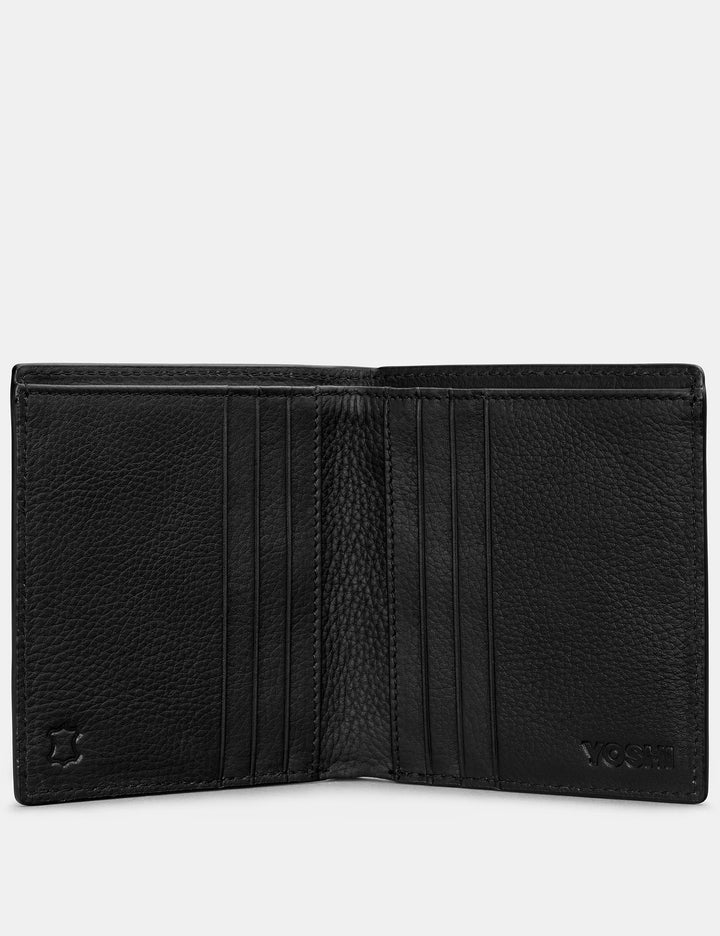 Slim Black Leather Wallet | YOSHI
