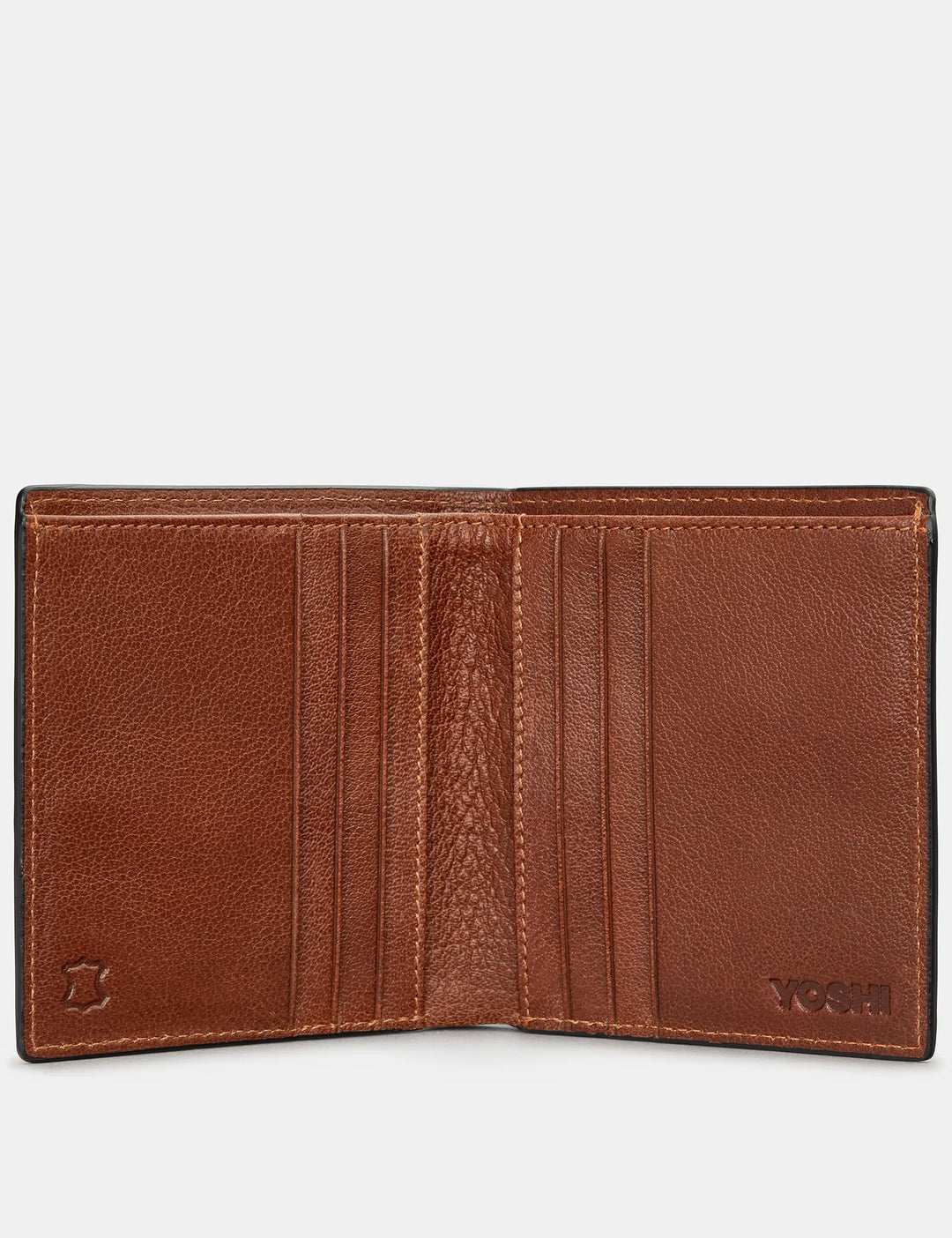 Slim Brown Leather Wallet | YOSHI