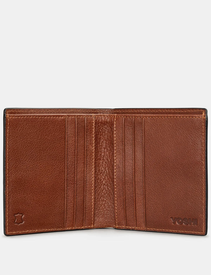 Slim Brown Leather Wallet | YOSHI