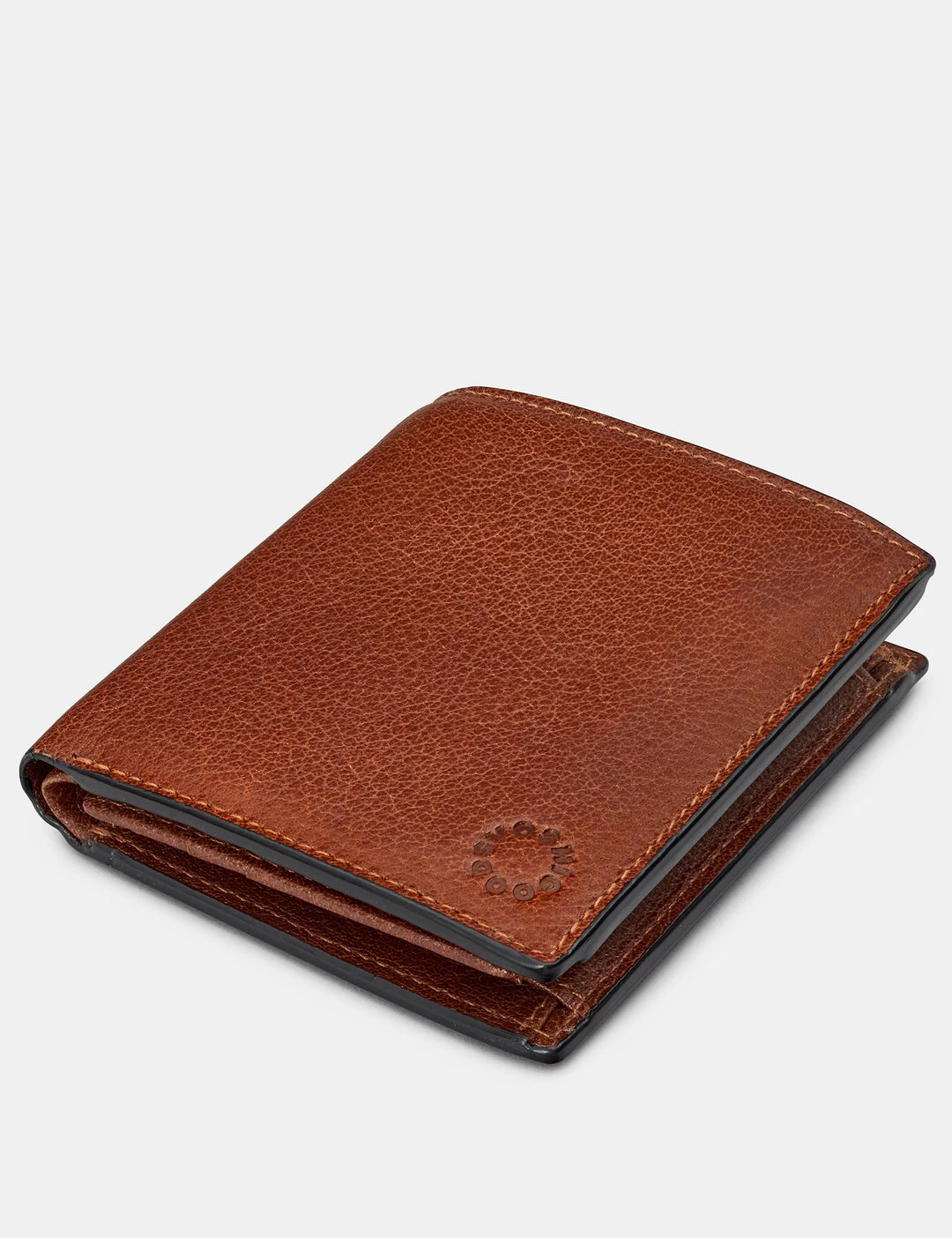 Two Fold Brown Leather Coin Pocket Wallet | YOSHI