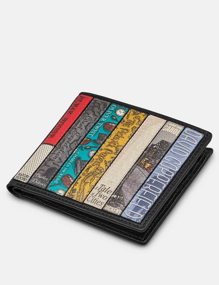 Dickens Bookworm Black Leather Wallet | YOSHI