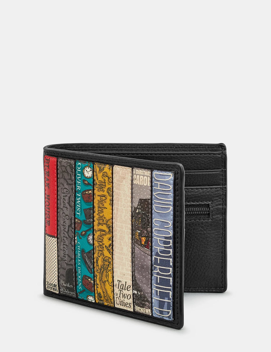 Dickens Bookworm Black Leather Wallet | YOSHI
